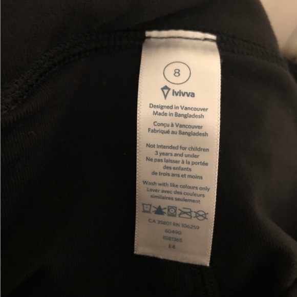 Ivivva by Lululemon Girls Ruffle Tennis Skirt Skort Black Size 8 - Picture 4 of 6